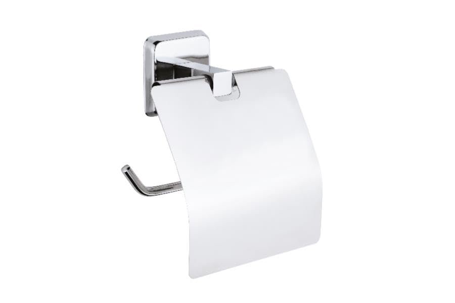 Alper Banyo Kare Krom Yapışkanlı Kapaklı Tuvalet Kağıtlığı Wc Kağıtlık Tuvalet Kağıdı Askısı