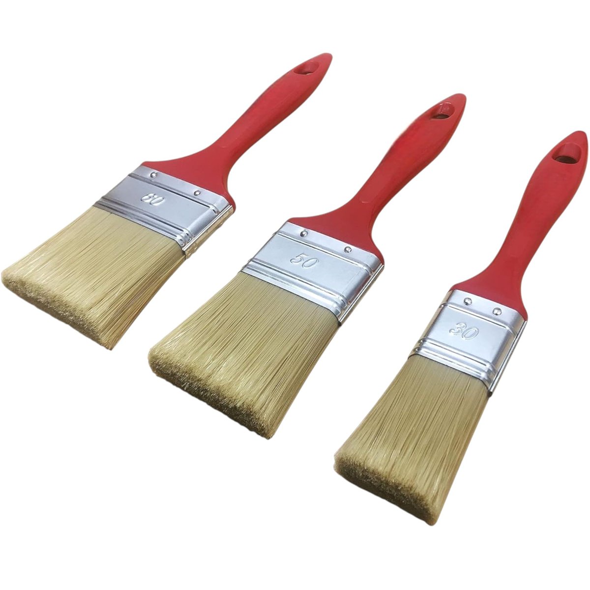 AEE® 3'lü Boya Badana Kestirme Fırçası – 2,5/4,5/6,5 cm – Ergonomik Saplı – Duvar Kenar Köşe Kapı Korkuluk Resim Aktivite