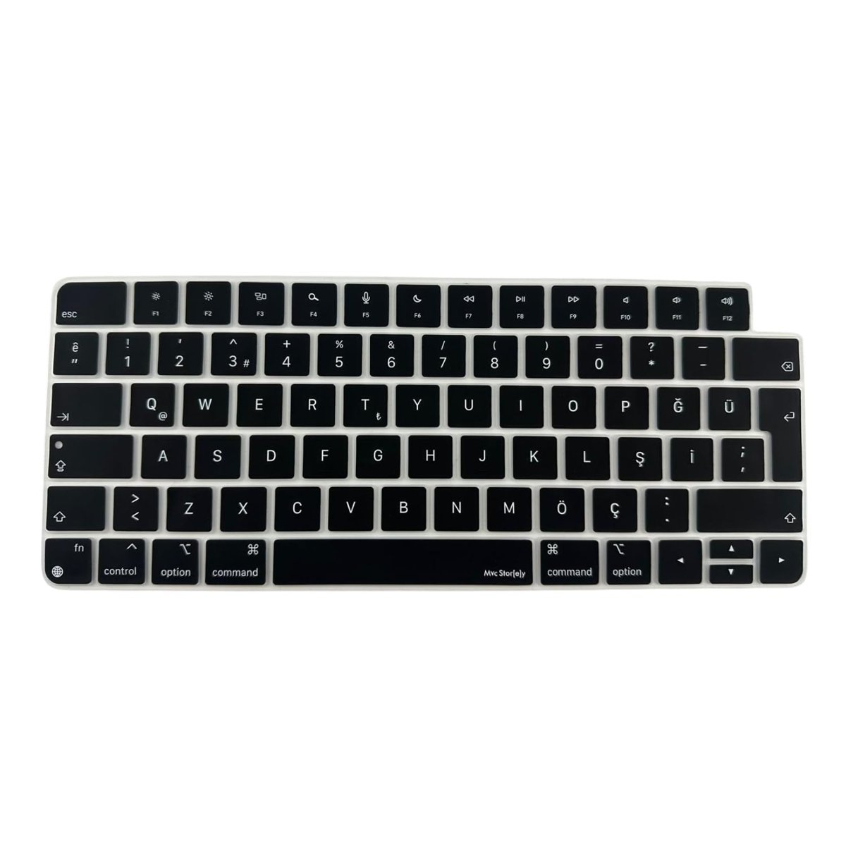 McStorey Magic Keyboard 3 ile Uyumlu Klavye Koruyucu A2449 A2450 A3118 A3203, Touch ID uyumlu, Silik
