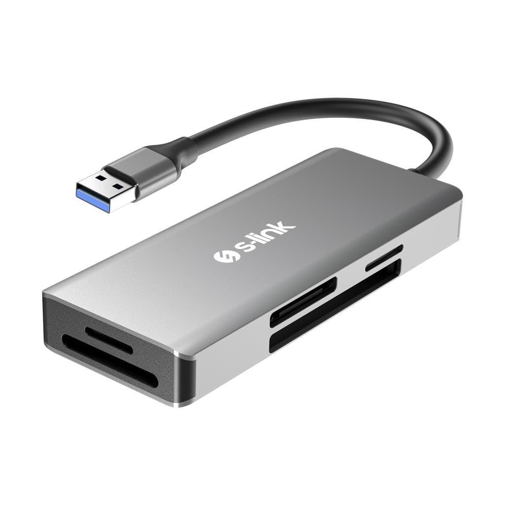 S-link SL-CR51 Type C ve USB3.0 to CF/SD/M2 Ngff/Micro SD/MS 5 in 1 Metal Kart Okuyucu