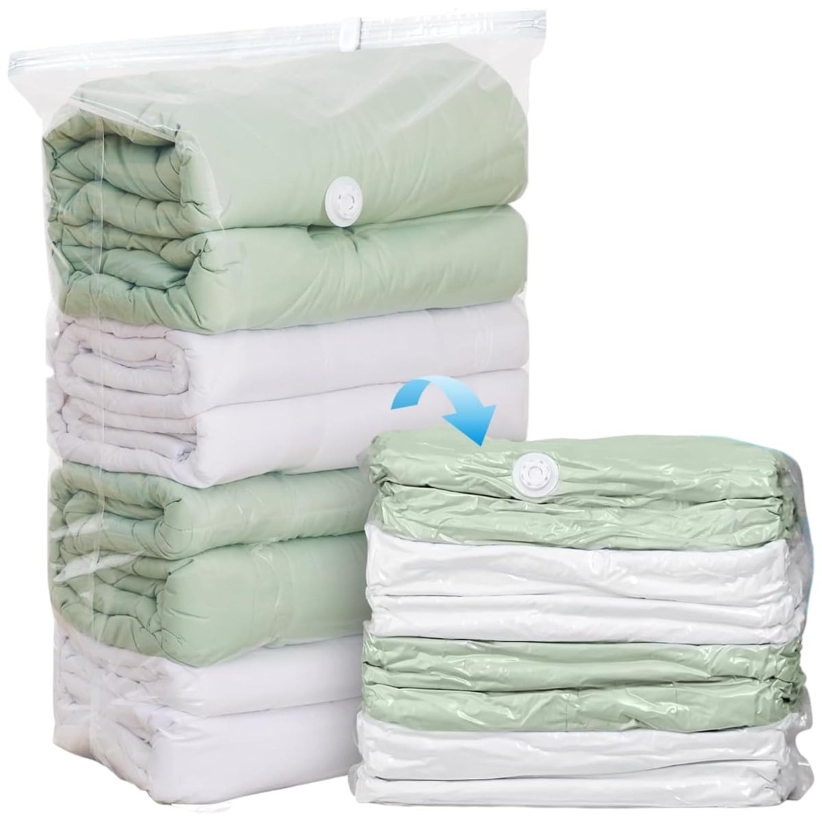 AEE® 2'li Jumbo Boy Vakumlu Hurç 90x130x45 Tabanlı Yorgan Yastık Kıyafet Kışlık Büyük Boy Saklama Depolama Poşeti