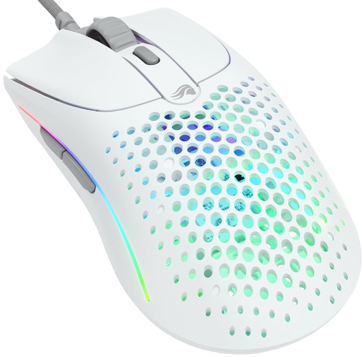 Glorious Model O 2 RGB Kablolu BAMF sensörlü 26000 DPI 59 gram Gaming Mouse Mat Beyaz