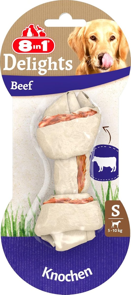 8in1 Delights Beef S Boy Sığır Etli Kemik, 35 gr Köpek Ödülü