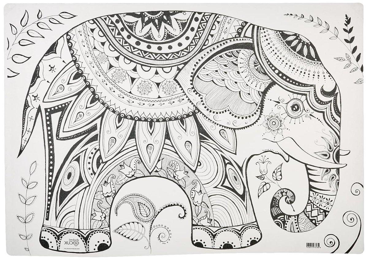 Akademi Çocuk Funny Mat Fil Mandala