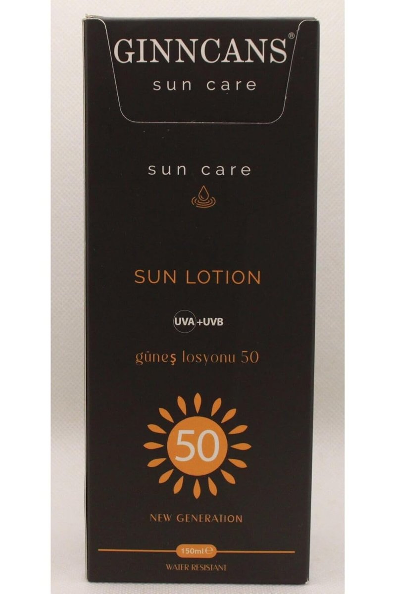 COSMETIC & COSMETICS by GINNCANS SUN GÜNEŞ KORUYUCU KREM SPF+50 UVA+UVB LOSYON AÇIK VE BEYAZ CİLTLER İÇİN 150ML