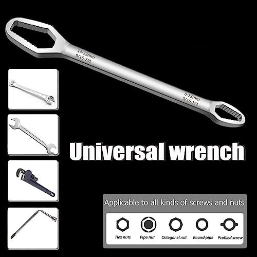 AEE® Evrensel Çift Başlı Tork Anahtar 8–22 mm | Çok Amaçlı Universal Anahtar | Altıgen, Yuvarlak, Profil Somun Uyumlu | Bisiklet, Araba, Ev ve Atölye Kullanımı