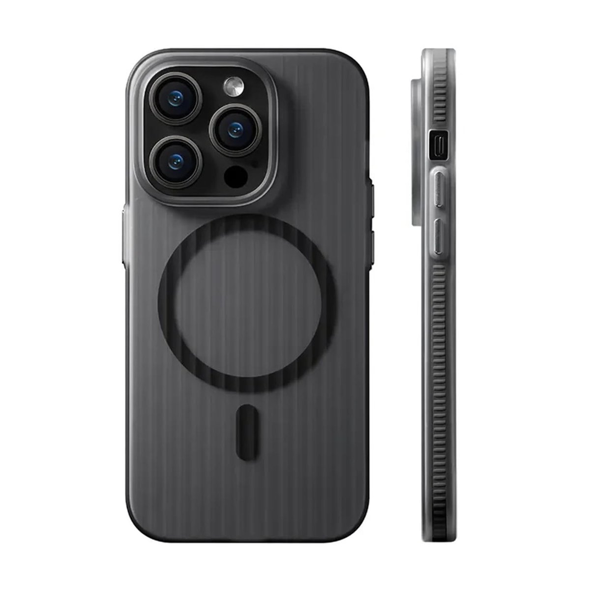 Coverzone iPhone 15 Pro Max ile uyumlu Kılıf Kamera Koruma Çıkıntılı Magsafe ile uyumlu Şeffaf Trans