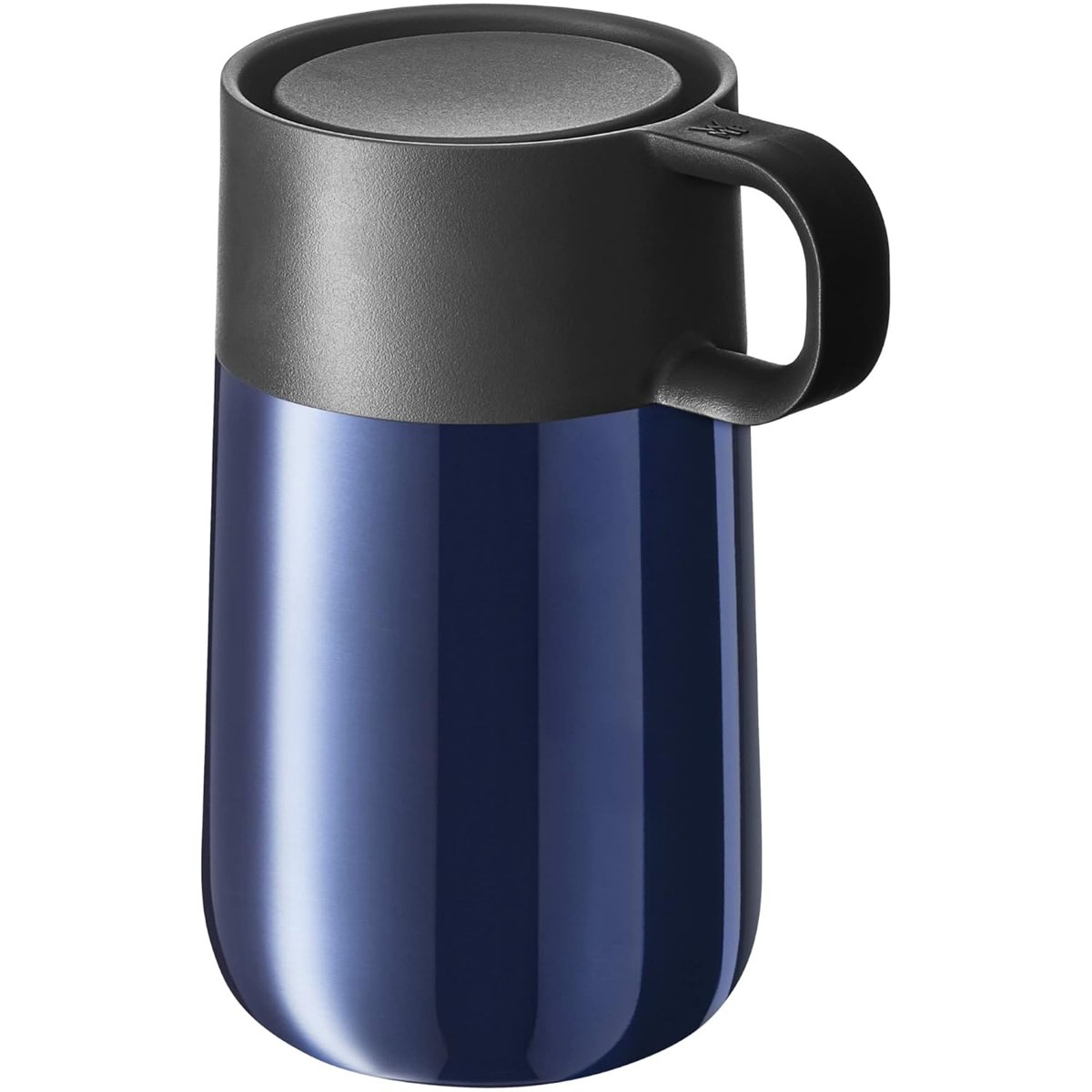 WMF Impulse Travel Mug Termos Bardak, 300 ml, Paslanmaz Çelik, Otomatik Kapaklı, 360° İçim Özellikli, Seyahat Kahve Bardağı, İçecekleri 6 Saat Sıcak ve 12 Saat Soğuk Tutar, Mavi