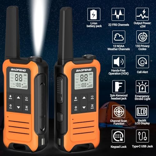Valkyrie Baofeng Lisans Gerektirmez El Telsizi F22 | 22 Kanal | Type-C Şarjlı | 1400 mAh | 2’li Set