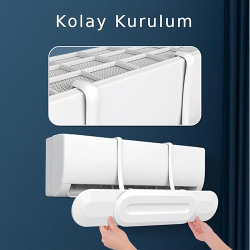 Valkyrie 74-97cm Ayarlanabilir Klima Rüzgar Kesici Hava Yönlendirici Klima Siperliği Deflektörü