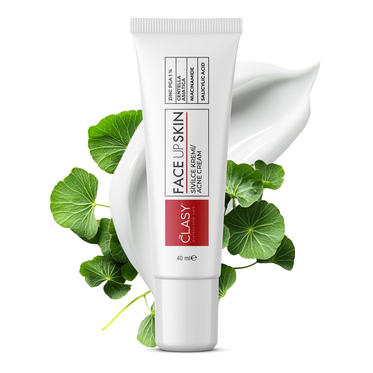 CLASYCARE Akne Kremi Yüz İçin – Sivilce ve Akne Karşıtı Leke Kremi – Salisilik Asit & Niasinamid ile Leke Giderici – Genç ve Yetişkin Cilt Bakımı, 40 ml