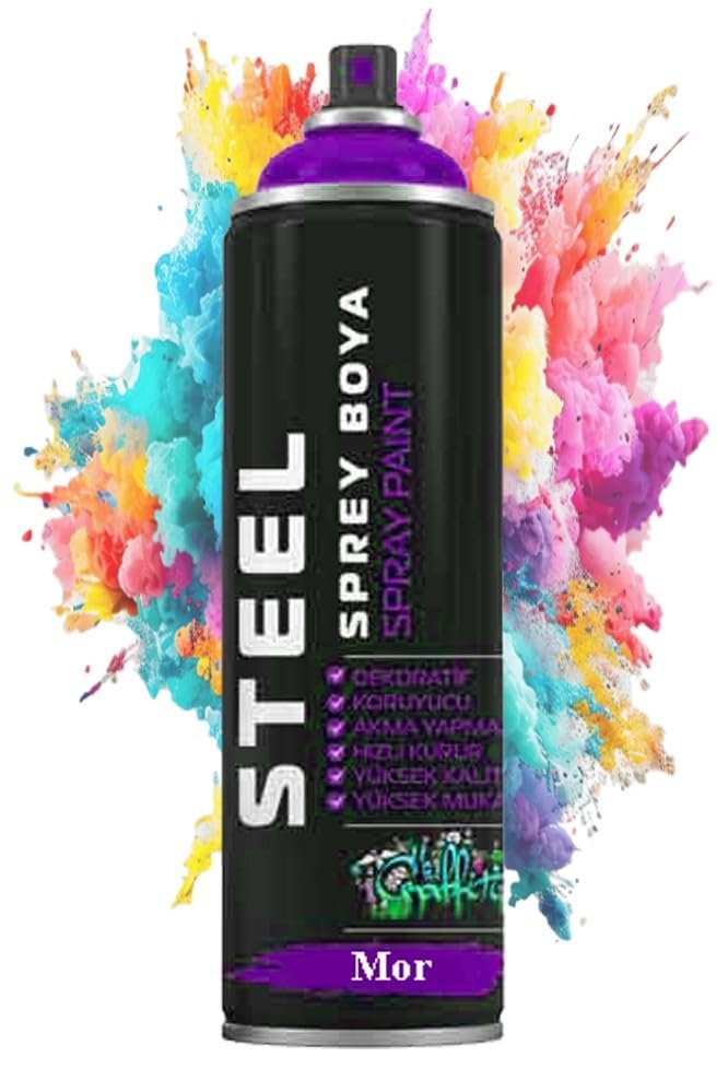 Sprey Boya 200 ml 1 Adet Hızlı Kuruyan Renkli Profesyonel Ahşap Plastik Demir Metal Cam Porselen Duvar Sprey Boya