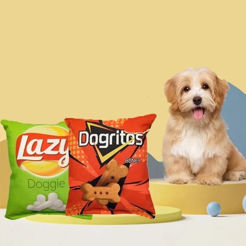 Tineke Cips Dayanıklı Sesli Köpek Oyuncağı 1 Adet (Dogritos)
