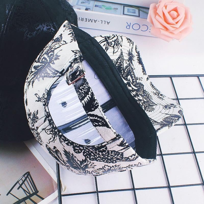 Valkyrie Kadın Siyah Beyaz Desenli Ayarlanabilir Şapka Baseball Cap Günlük Spor Şapka