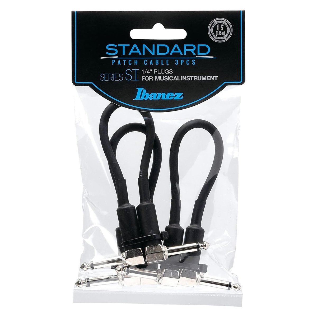 IBANEZ SI serisi (standart) enstrüman kablosu - 2 açılı fiş 3 parçalı set Patch kablosu - jak - jak