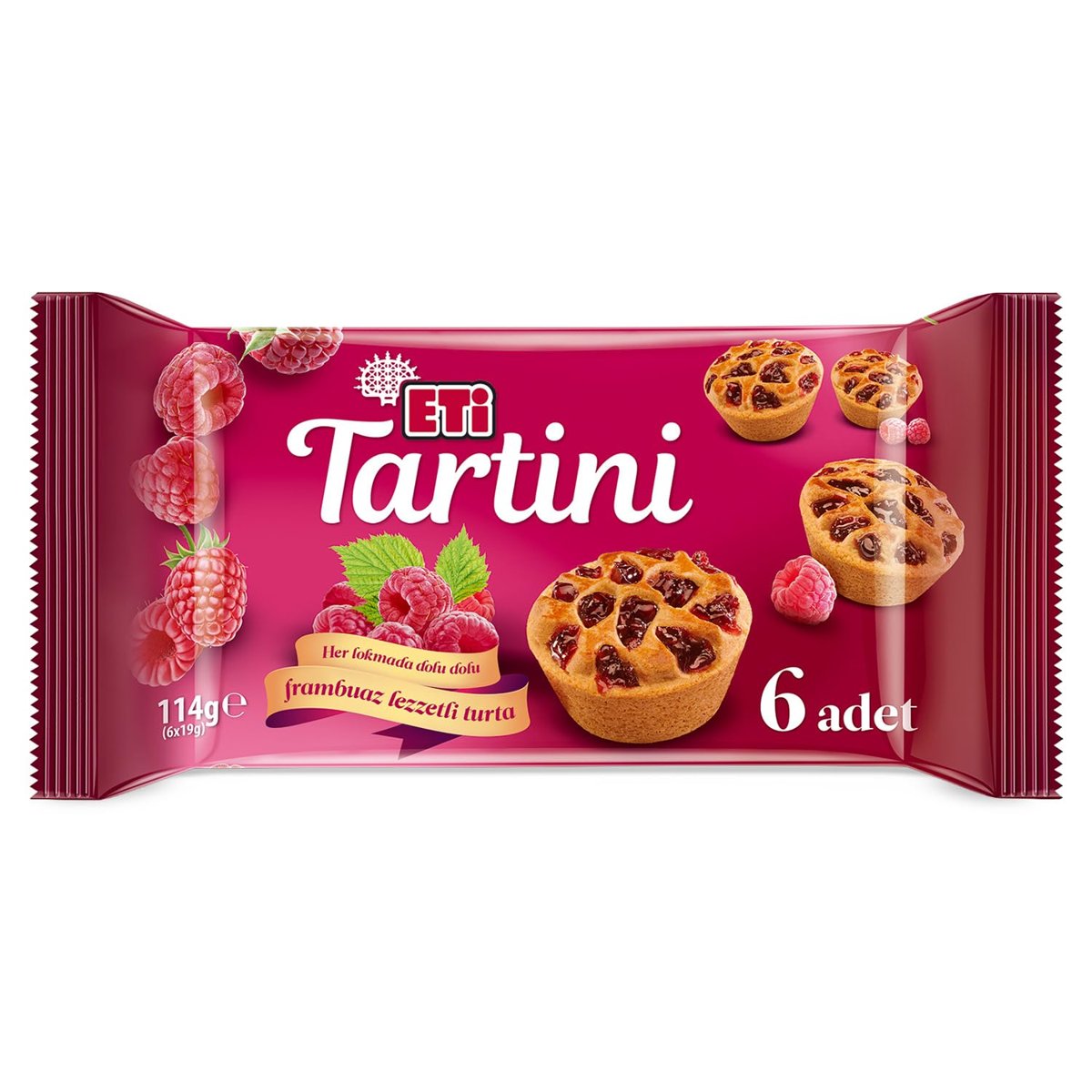 Eti Tartini Frambuazlı Turta 114 g x 14 Adet