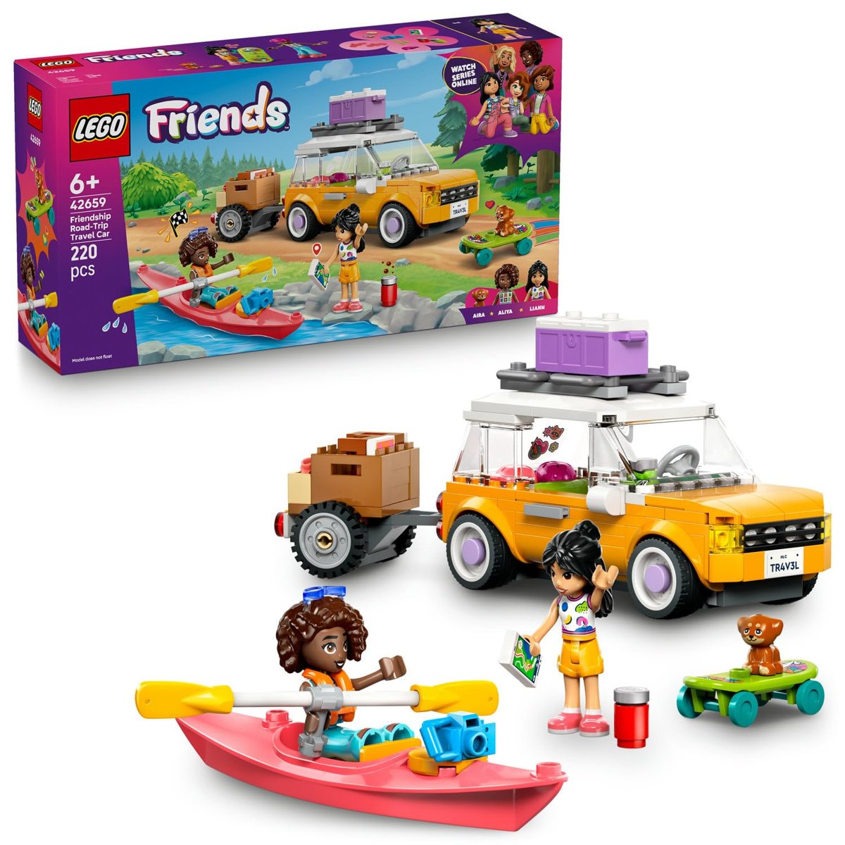 LEGO Friends Arkadaşlık Seyahat Arabası 42659-6 Yaş ve Üzeri Kız ve Erkek Çocuklar için 2 Mini Bebek