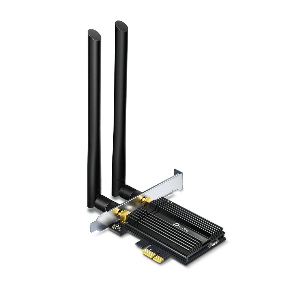 TP-Link Archer TX50E, AX3000 Mbps Wi-Fi 6 Bluetooth 5.0 PCIe Ağ Kartı, İki Anten, 1024-QAM,OFDMA ve 160 MHz Bant Genişliği, Ultra Düşük Gecikme, Intel Wi-Fi 6 Yonga Seti, Windows 10/11'i Destekler
