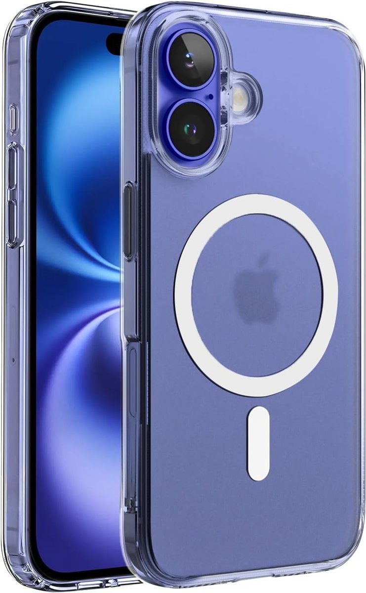 MADNOVA Apple iPhone 16 için iPhone Kılıfı Kamera Korumalı Magsafe ile Uyumlu Şeffaf Kılıf