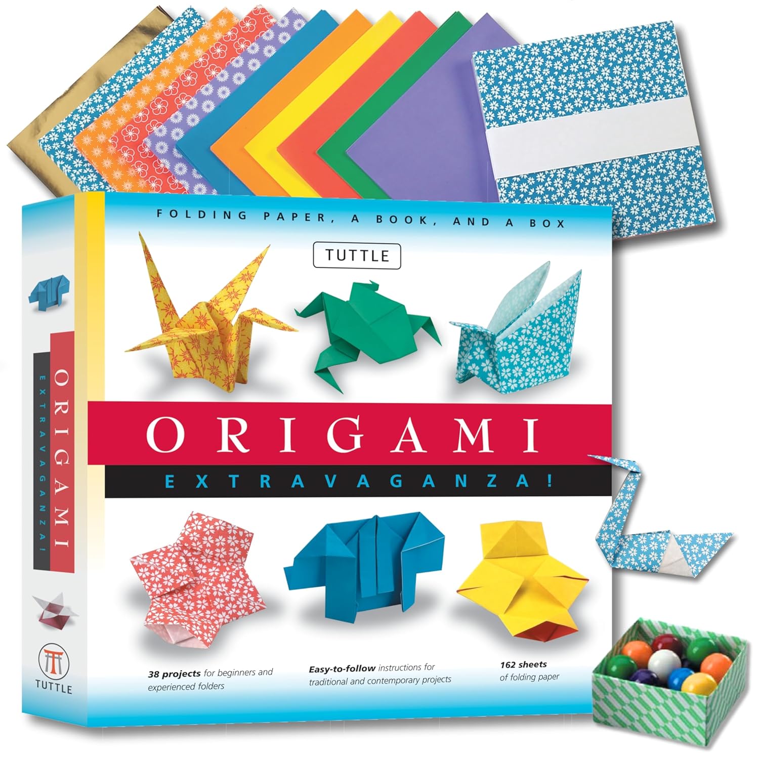 Origami Extravaganza! Folding Paper, a Book, and a Box: Origami Kit Includes Origami Book, 38 Fun Pr