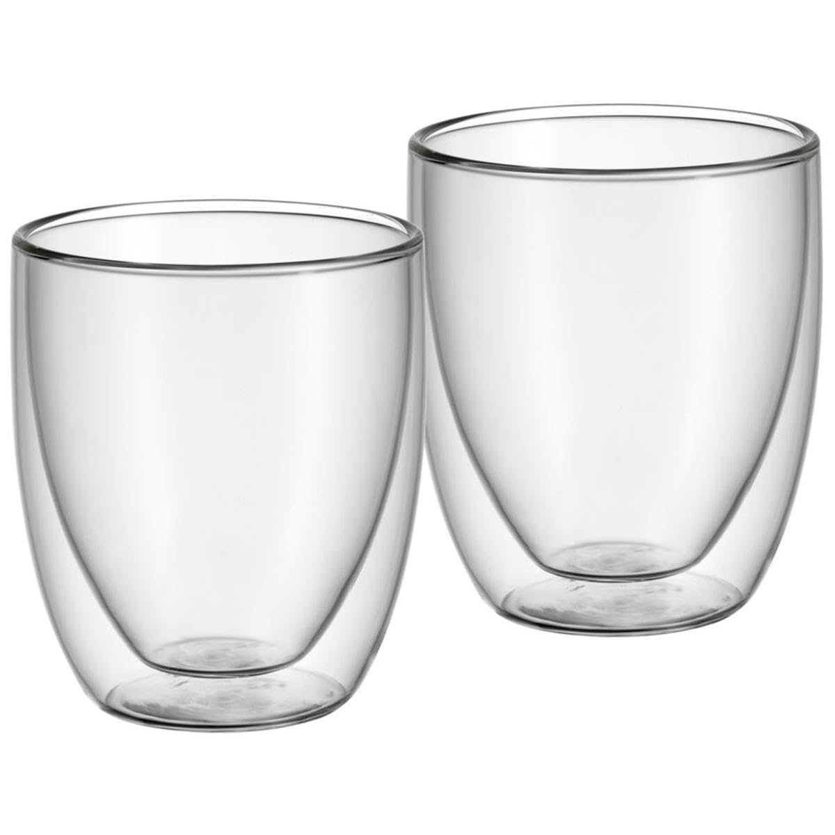 WMF Kult 2'li Çift Cidarlı Cappuccino Bardağı Seti, 250 ml, Isıya Dayanıklı Termal Cam, Çay ve Kahve Bardağı, Yüzen Efektli Tasarım