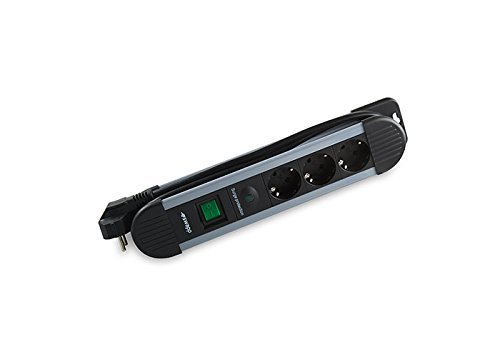 S-link SPGKS03 1.5m 3G1.5mm2 900 Joule 3Lü Akım Kor. Gri Priz Çoklayıcı
