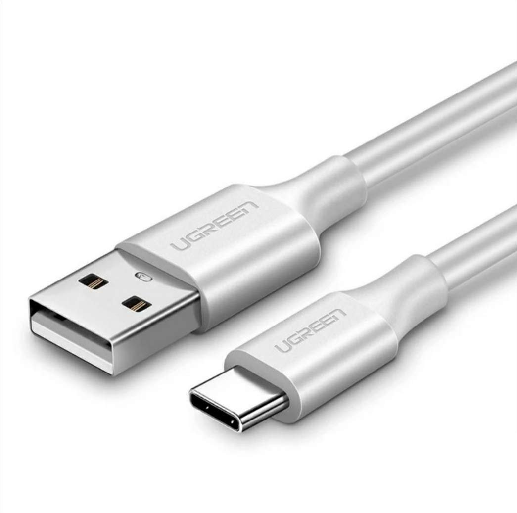 Ugreen USB Type-C Şarj ve Data Kablosu, 1 Metre, Beyaz
