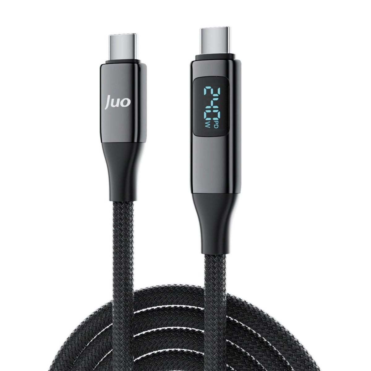 Juo 240W USB 3.1 Gen2 10Gbps E-Mark Çipli Led Display Ekranlı 4K 60Hz Görüntü ve Type-C Hızlı Şarj K