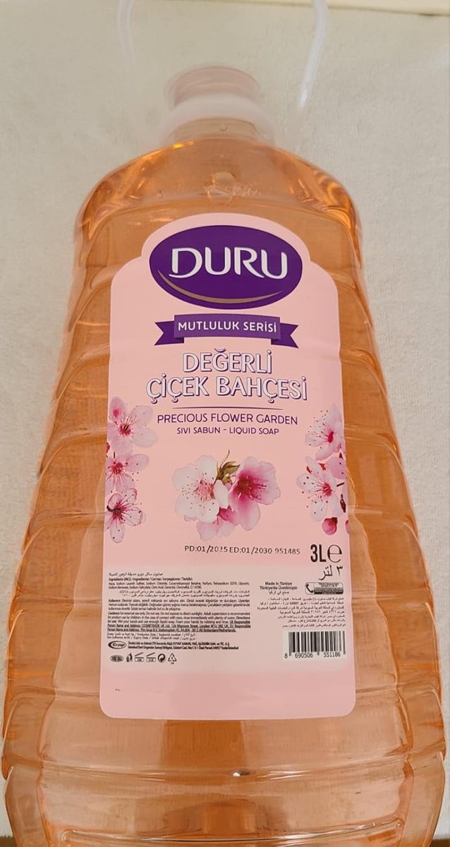 Duru Mutluluk Serisi Değerli Çiçekler Sıvı Sabun 3 L