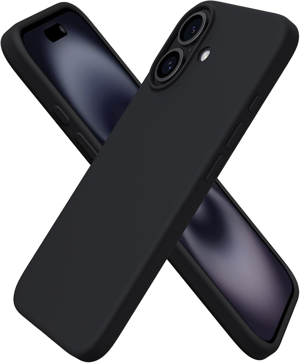 URUCHI iPhone 16 Kılıfı 6.1" ile Uyumlu, İnce Sıvı Silikon 3 Katmanlı Tam Kaplamalı Yumuşak Jel Kauç
