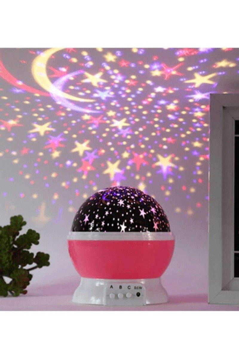 TechnoSmart Renkli Ve Dönen Star Master Projeksiyon Gece Lambası Pembe