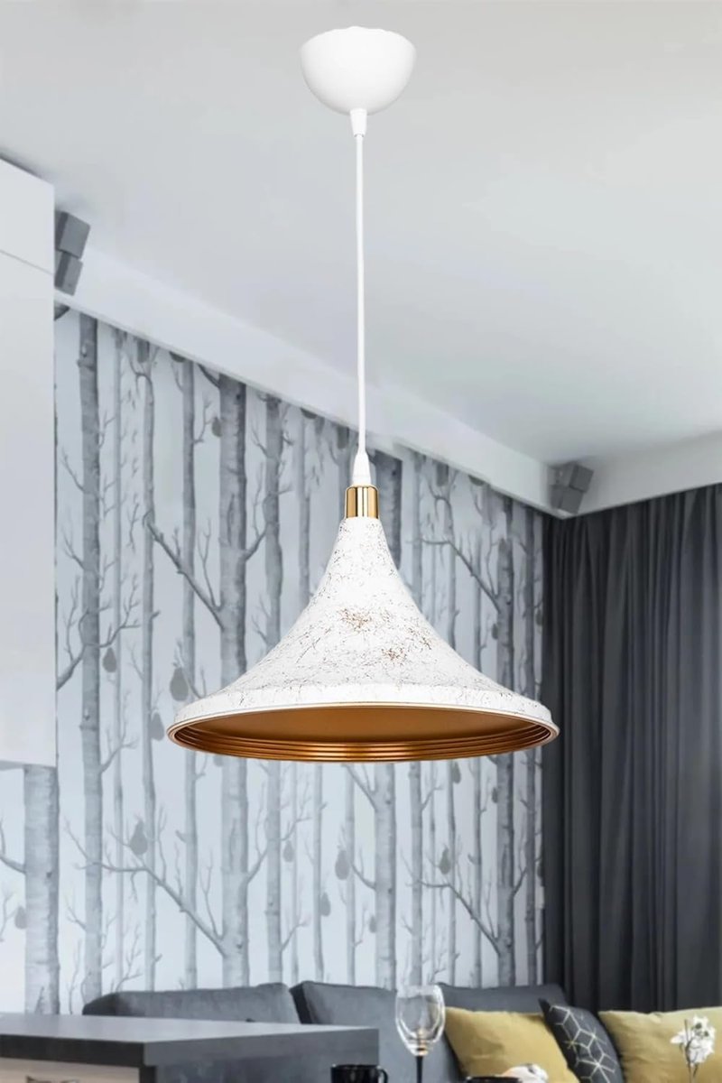 AG LightDesign Beyaz Mermer Desen Sarkıt Avize Yatak Odası Salon Mutfak Koridor Lamba 17 AGnm22