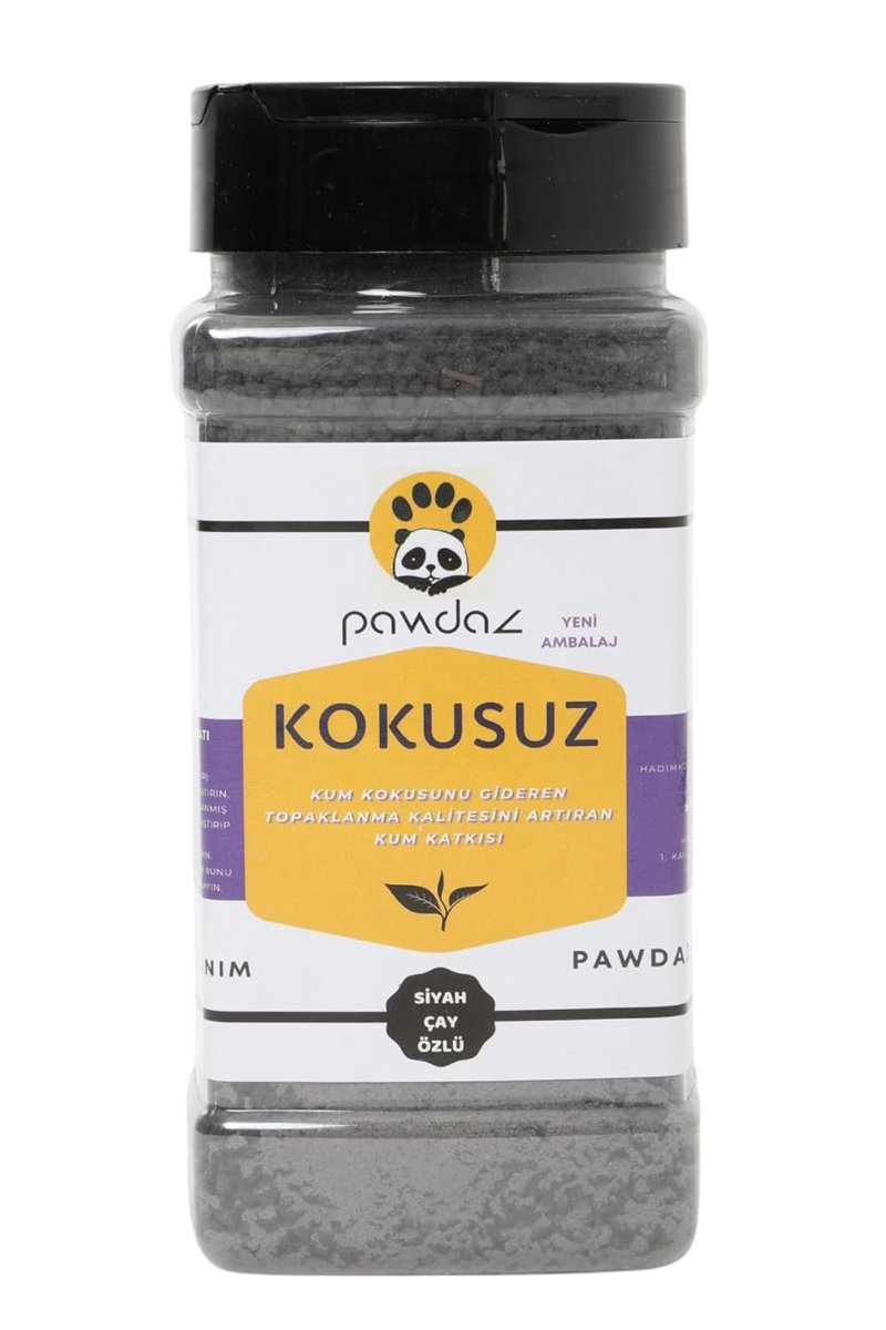 pawdaz Kokusuz - Aktif Karbon Ve Siyah Çay Özlü Kedi Kumu Kokusu Giderici (500 ML. / 360 GRAM ± 25 G