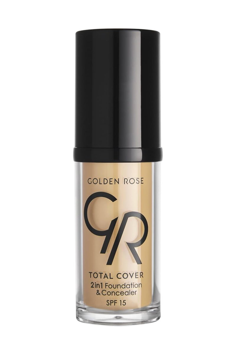 Golden Rose Total Cover 2si1 Arada Kapatıcı ve Fondöten No: 15 Warm Sand - 30 ml