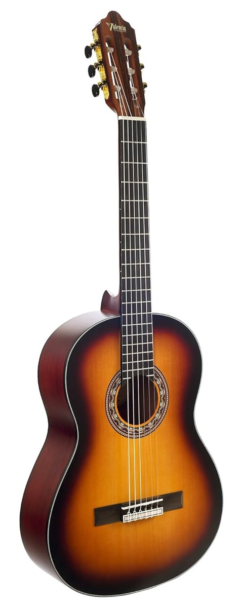 VALENCIA VC304ASB KLASİK GİTAR, SCALE 4/4, ANTİK SUNBURST MAT, KAPAK