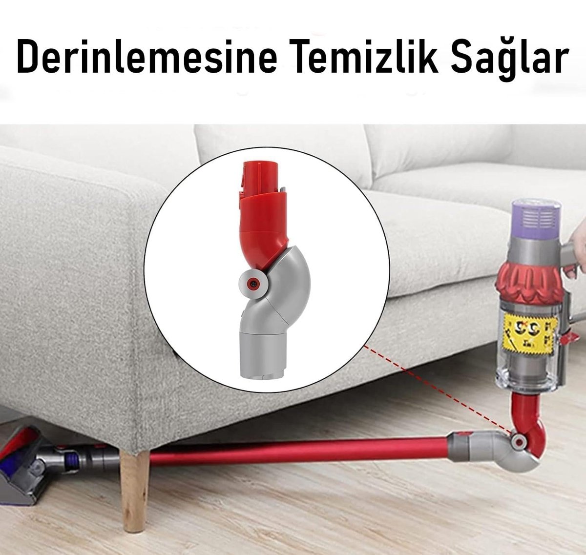 Valkyrie Mobilya Altı Temizlik Adaptörü – Dyson V7/V8/V10/V11/V15 Uyumlu