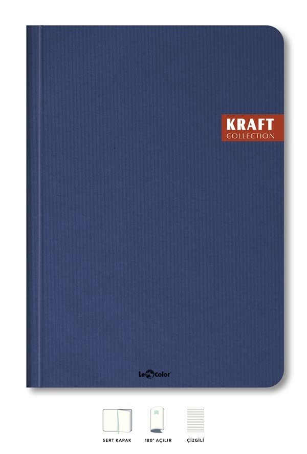 Le Color Kraft Ofis Defter Çizgili Lacivert
