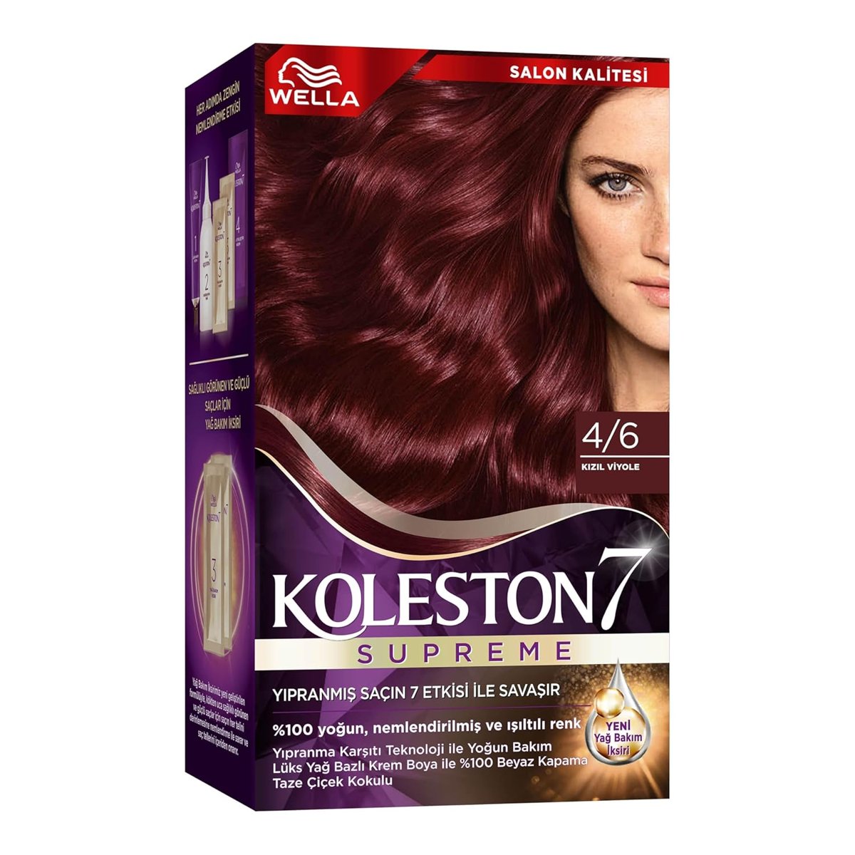 Koleston Supreme Kit Saç Boyası 4/6 Kızıl Viyole