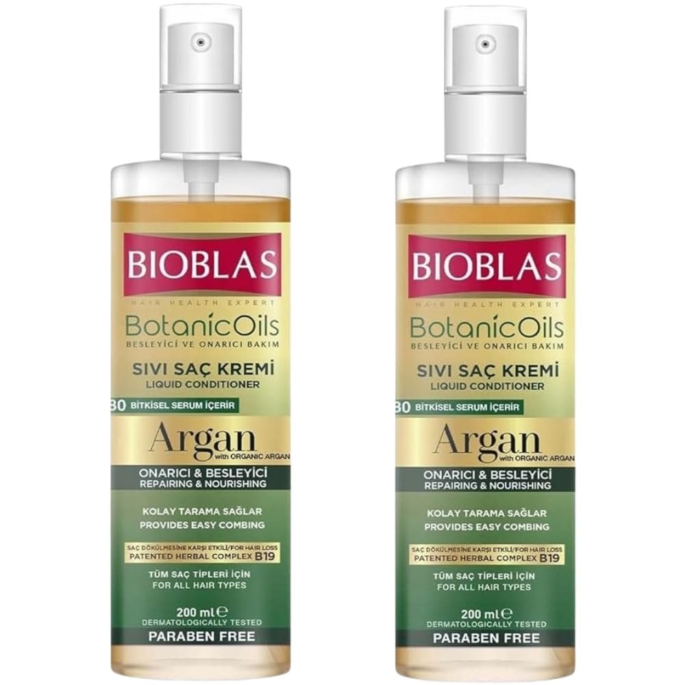 BIOBLAS Botanic Oil Argan Yağlı Sıvı Saç Kremi 200 Ml 2 Adet