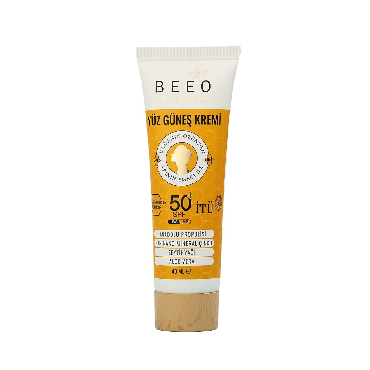 Bee'o Propolisli Yüksek Koruma Yüz Güneş Kremi, 50+ SPF, 40 ml
