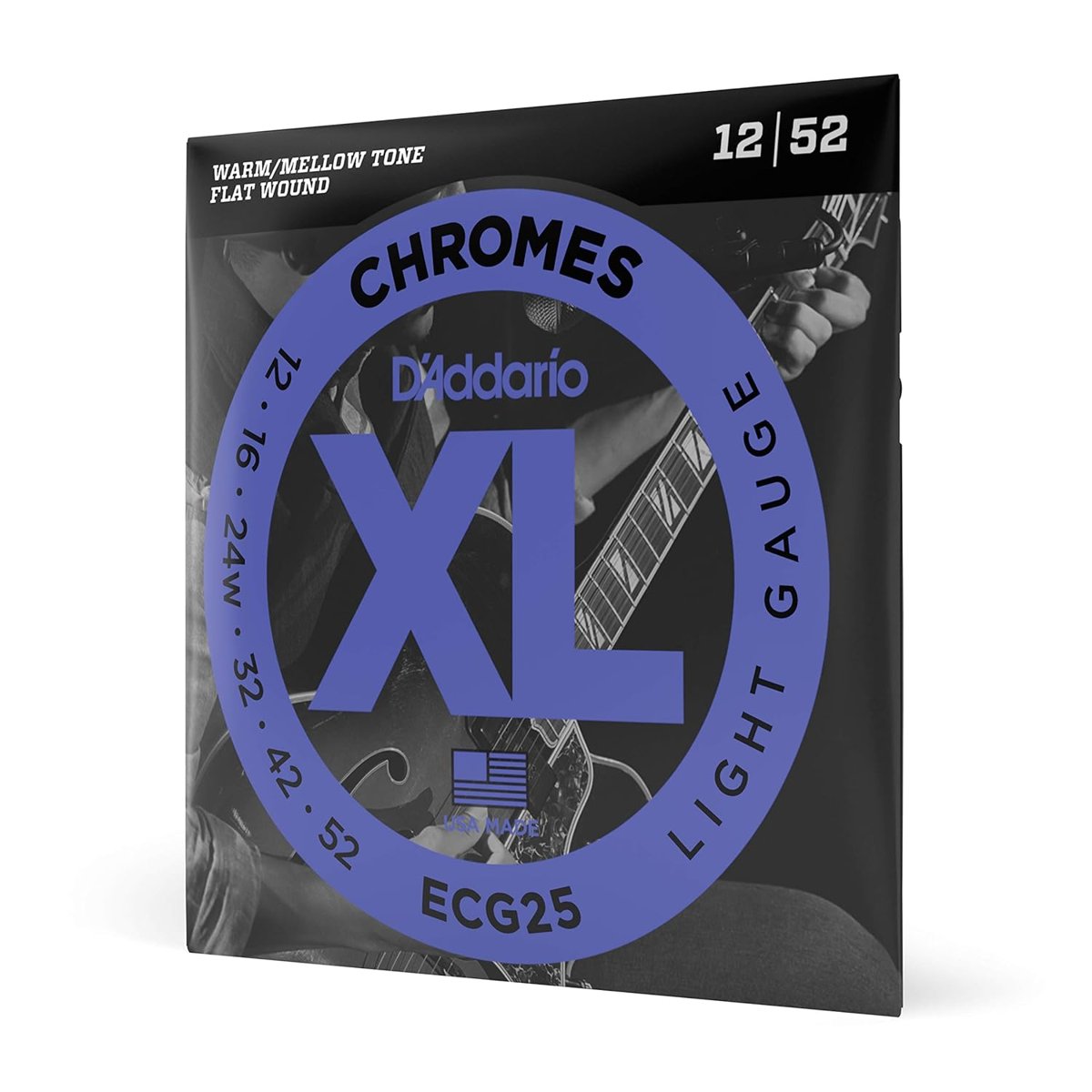 D'Addario Ecg25 Elektro Gitar Tel Seti, Chromes, Light Gauge (12-5