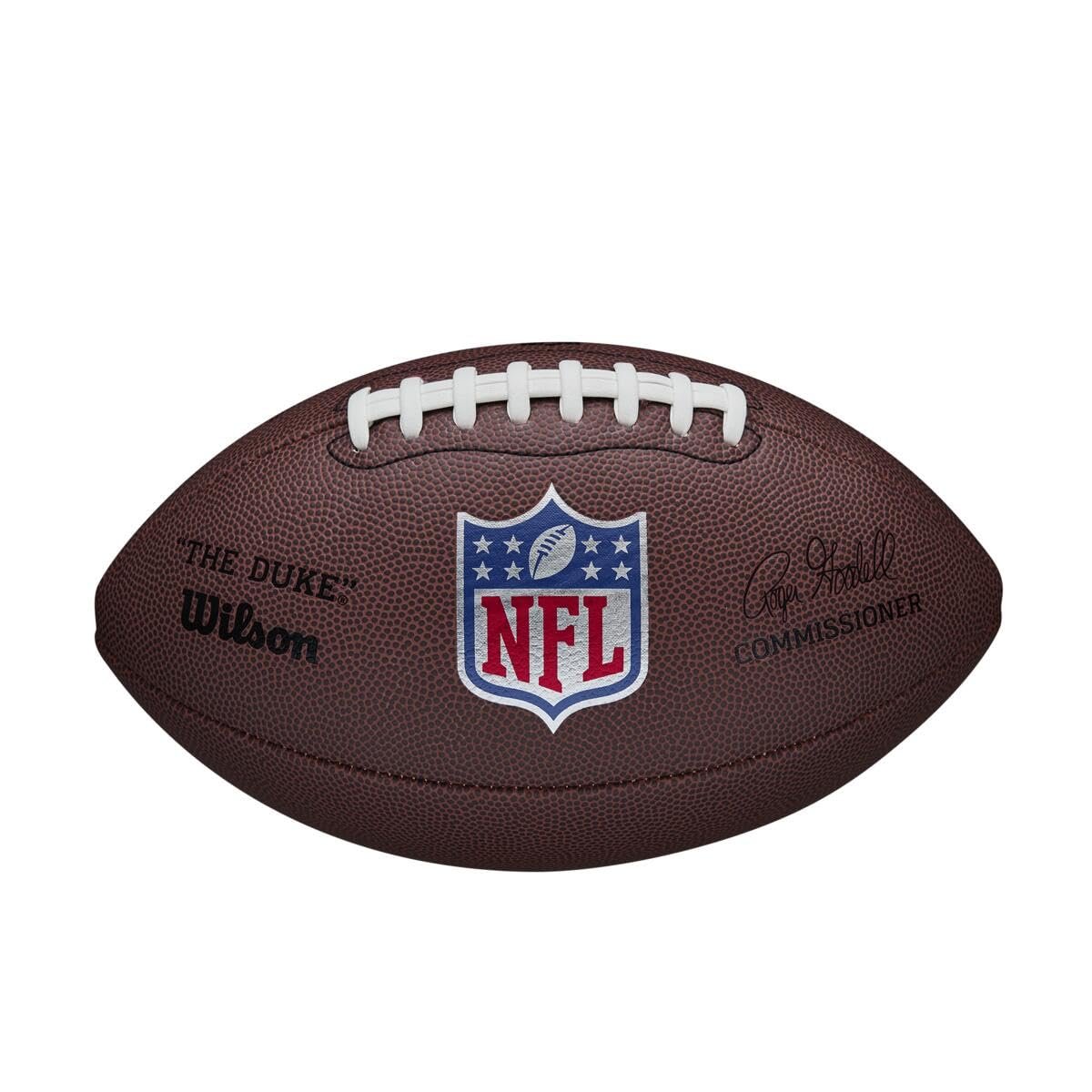 Wilson American Football NFL DUKE REPLICA, karışık deri, resmi boyut, kahverengi, WTF1825XBBRS