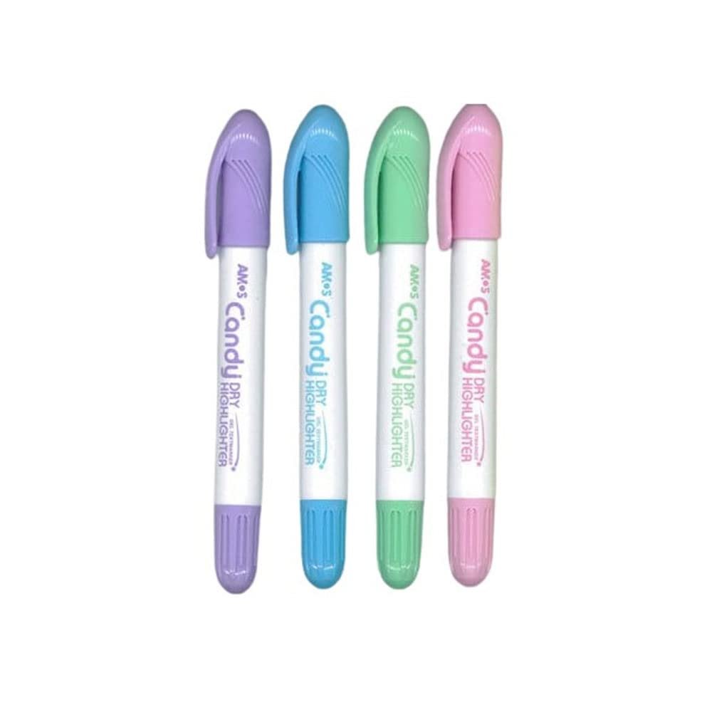 AMOS Kalem Pastel Jel Dry 4 Renkli Set, Çok Renkli
