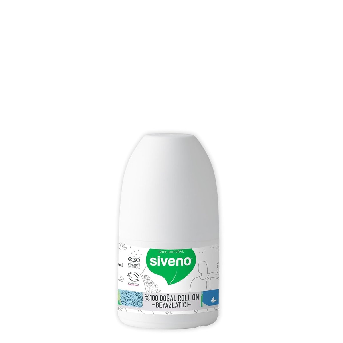 Siveno %100 Doğal Roll On Beyazlatıcı Etkili Deodorant Ter Kokusu Önleyici Bitkisel Lekesiz Vegan 50 ml