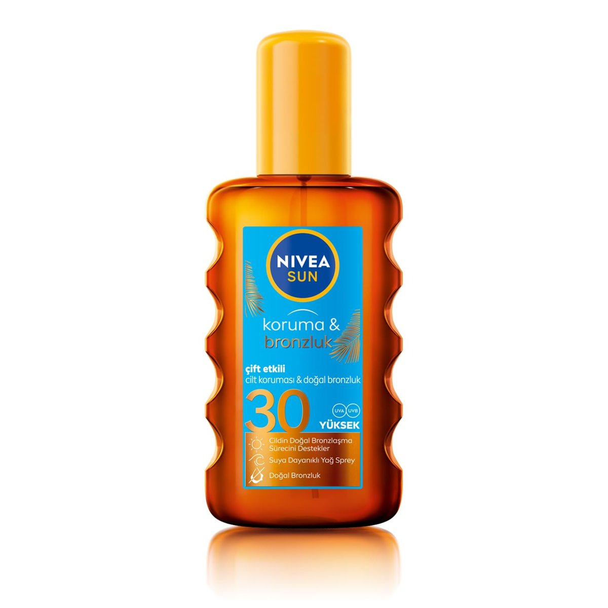 NIVEA Sun SPF30 Koruma  Bronzluk Güneş Yağı Spreyi (200 ml), Doğal Pro-Melanin Özleri ile Doğal Bronzluk, Yüksek Güneş Koruması, Bronzlaştırıcı ve Güneş Koruyucu Güneş Kremi