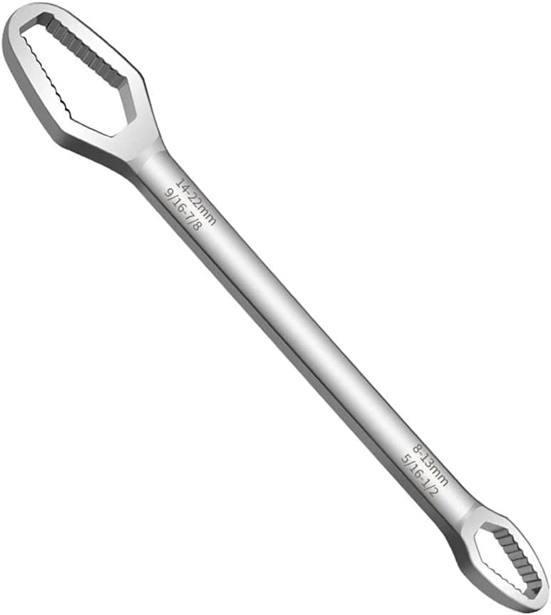AEE® Evrensel Çift Başlı Tork Anahtar 8–22 mm | Çok Amaçlı Universal Anahtar | Altıgen, Yuvarlak, Profil Somun Uyumlu | Bisiklet, Araba, Ev ve Atölye Kullanımı