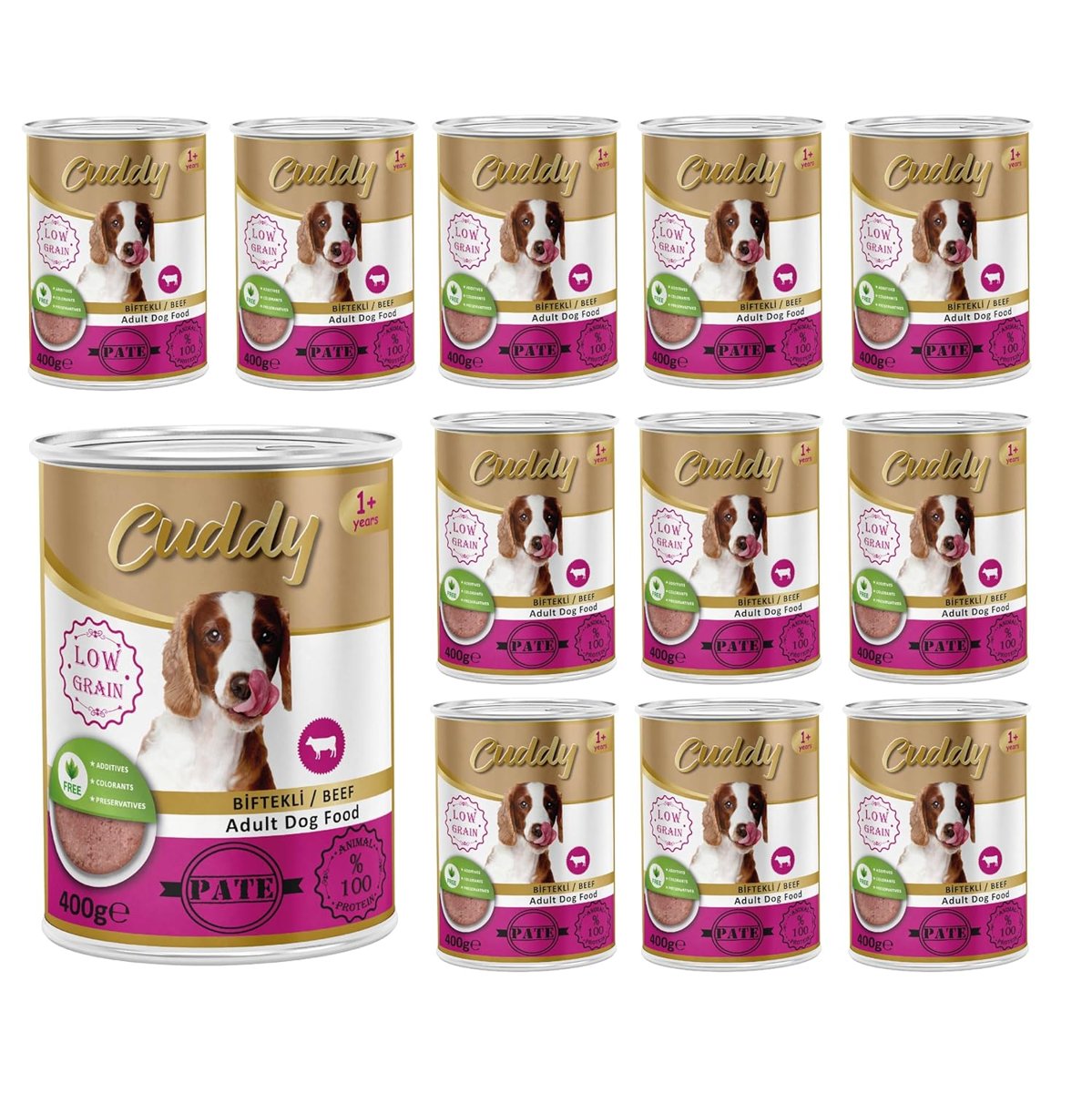 Cuddy Yetişkin Köpek Biftekli Pate 400 Gr x 12 adet