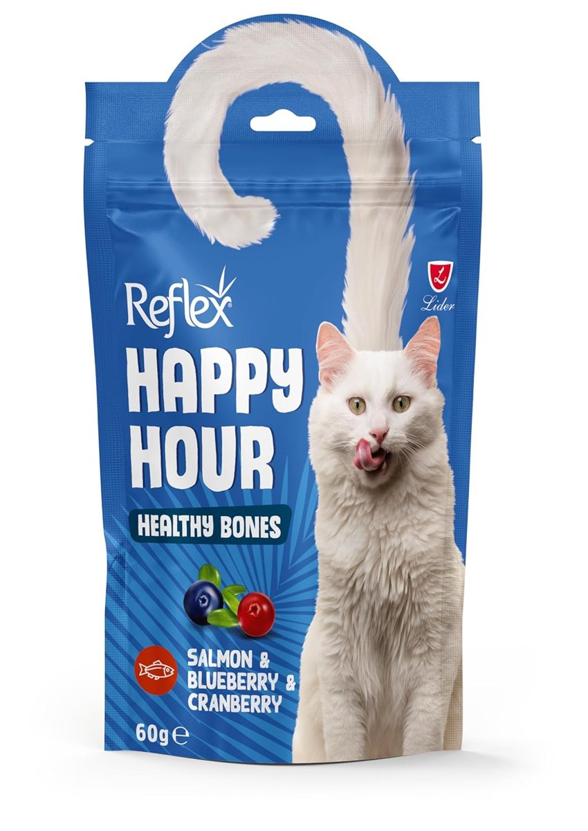 Reflex Happy Hour Somon ve Yaban Mersinli Kedi Ödül Maması 60 gr