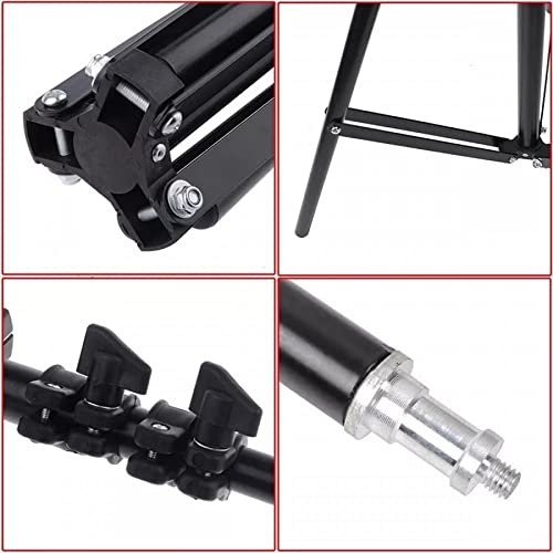 Coverzone Tripod Kamera Işık Ayağı Döküm Demir 940GR Fotoğraf Makinesi Paraflaş Kamera 70 cm-210 cm Açılabilir Katlanabilir Tripod Yayıncı Vlog Youtuber Işık Tripod Ayağı TR8899