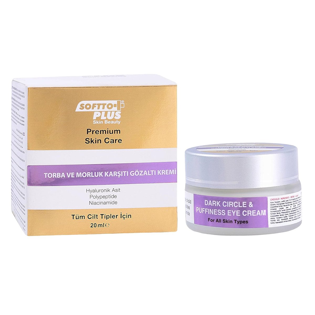 Softto Plus Torba Ve Morluk Karşıtı Göz Altı Kremi 20 Ml
